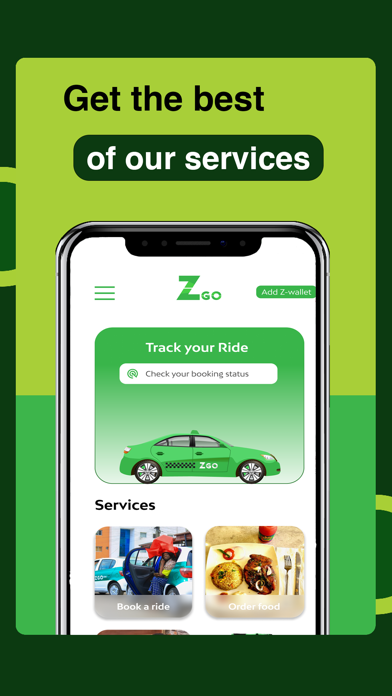 ZGO app screenshot showing app feature screen